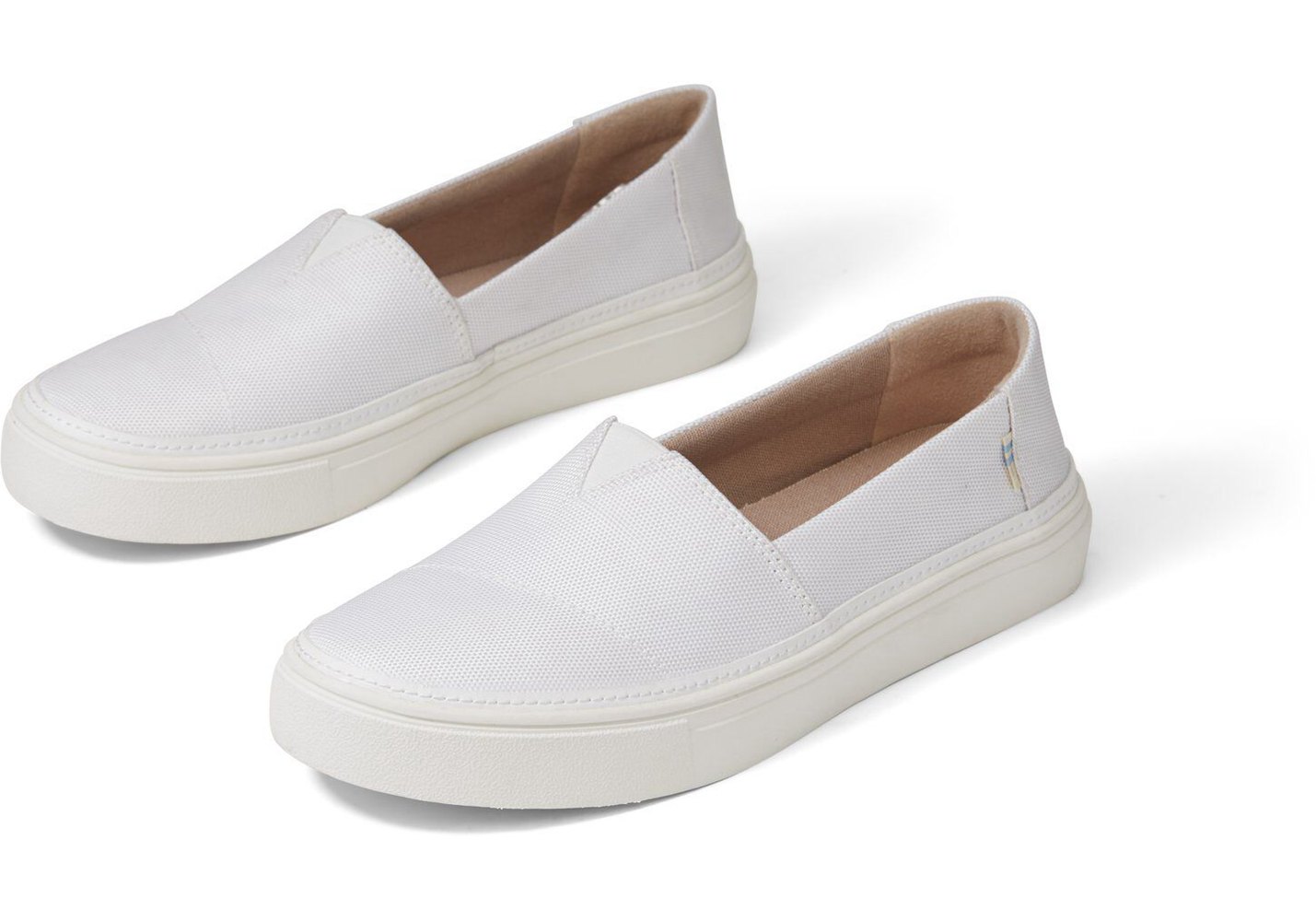 Toms Slip On Damskie Białe - Parker - 05BTDOUAE